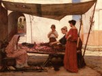 John William Waterhouse - Peintures - Un marché aux fleurs en Grèce 