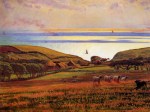 William Holman Hunt - paintings - Fairlight Downs (Sunlight on he Sea)
