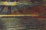 William Holman Hunt - Peintures - Les bateaux de pêche dans le clair de lune