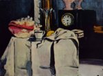 Paul Cézanne  - Peintures - L´horloge de marbre noir