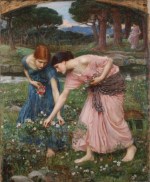John William Waterhouse - paintings - Gather ye Rosebuds while ye may