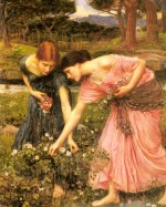 John William Waterhouse  - paintings - Gather ye Rosebuds while ye may