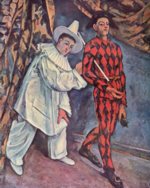 Paul Cezanne  - paintings - Pierrot and Harlequin