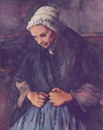 Paul Cezanne  - paintings - Greisin mit Rosenkranz