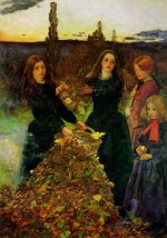 John Everett Millais - Peintures - L'automne s´en va