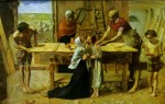 John Everett Millais - Bilder Gemälde - Christ im Haus seiner Eltern