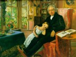 John Everett Millais - Peintures - James Wyatt et sa nièce Mary