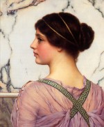 John William Godward - Peintures - Une beauté grecque