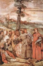 Tizian - Peintures - Fresques des miracles de saint Antoine de Padoue (Le miracle de la guérison d'une jambe sectionnée)