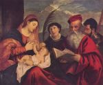 Tizian - Peintures - La Vierge et l'Enfant, Saints Etienne, Jérôme et Maurice