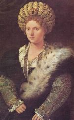 Tizian  - Peintures - Portrait d'Isabelle d'Este, marquise de Mantoue