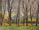 Paul Cezanne  - Peintures - Châtaigniers dans le Jas-de-Bouffan