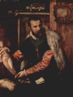 Tizian  - Bilder Gemälde - Portrait des Kunsthändlers Jacopo Strada