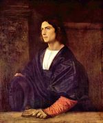 Tizian  - Peintures - Portrait d'un jeune homme