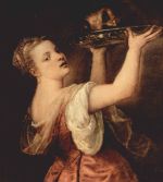 Tizian  - paintings - Salome mit dem Haupt Johannes des Taeufers