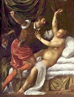 Tizian  - paintings - Tarquinius und Lucretia