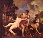 Tizian  - Bilder Gemälde - Venus und Adonis