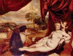 Titien  - Peintures - Vénus et le joueur de luth