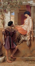 John William Godward  - paintings - The Old, Old Story