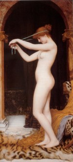 John William Godward  - Bilder Gemälde - Venus bindet ihr Haar
