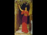 John William Godward  - Bilder Gemälde - Junges Mädchen pflückt Weintrauben