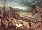 Pieter Bruegel - Peintures - Cycle des mois (Retour du Troupeau - Octobre ou Novembre)