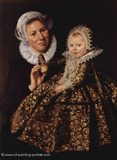 Catharina Hooft with her Nurse