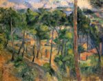 Paul Cezanne  - Bilder Gemälde - LEstaque, Blick durch die Kiefern