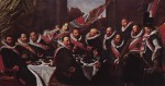 Frans Hals - Peintures - Banquet des officiers de la Guilde de St Georges à Haarlem