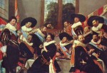Frans Hals - Bilder Gemälde - Festmahl der Offiziere der St. Hadrians Schützengilde von Haarlem