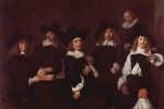 Frans Hals - Peintures - Portrait de groupe des régents de l´hospice des vieillards de Haarlem