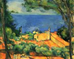 Paul Cézanne  - Peintures - L’Estaque, toits rouges
