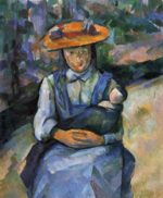 Paul Cezanne  - Peintures - Jeune fille à la poupée