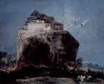 Francisco de Goya - Peintures - Attaque d´un château sur piton rocheux