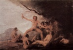 Francisco Jose de Goya - paintings - Der Kadaver des Jesuiten Brebeuf