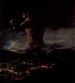 Francisco Jose de Goya - Bilder Gemälde - Der Koloss (Panik)