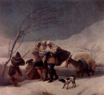 Francisco Jose de Goya - Peintures - La tempête de neige