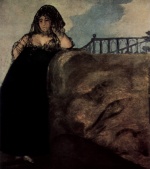 Francisco de Goya - Peintures - Femme du peuple en robe élégante