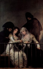 Francisco Jose de Goya - Peintures - Maïa sur un balcon