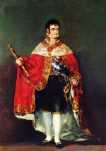 Francisco de Goya  - Peintures - Portrait de Ferdinand VII avec les insignes royaux