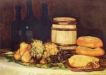 Francisco Jose de Goya  - Peintures - Nature morte avec des fruits, des bouteilles et des pains