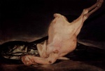 Francisco Jose de Goya  - paintings - Gerupfter Truthan und Pfanne mit Fischen (Stillleben)