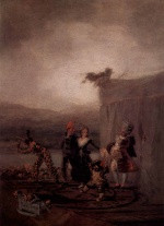 Francisco de Goya  - Peintures - Comédiens sur la plage