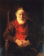 Rembrandt - paintings - Alter Mann im Lehnstuhl