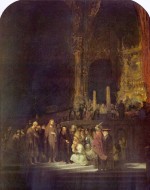 Rembrandt - Peintures - Le Christ et la femme adultère