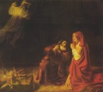 Rembrandt - paintings - Das Opfer des Manoah