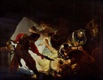 Rembrandt  - Bilder Gemälde - Die Blendung Simsons