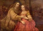 Rembrandt  - Peintures - La Fiancée juive (Les mariés)