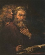 Rembrandt  - Peintures - Mathieu l´Evangéliste et l'Ange