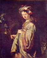 Rembrandt  - Peintures - Flore (portrait de Saskia en Flore)